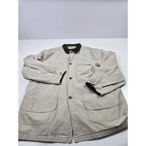 Vintage LL Bean Jacket Men's 2XL Chore Barn Coat Wool Lined Canvas Made USA 90s